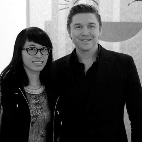 Zheyna Xia with Gallerist Philippe Hoerle-Guggenheim