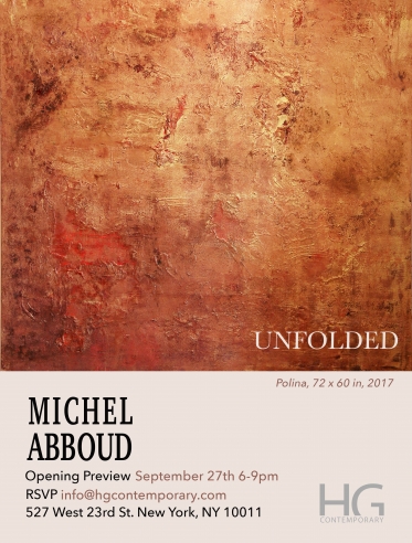 Invitation to Unfolded by Michel Aboud at Hg Contemporary Art Gallery